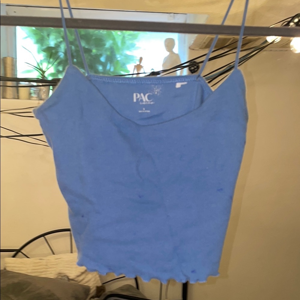 PacSun Blue Fitted Crop Camisole